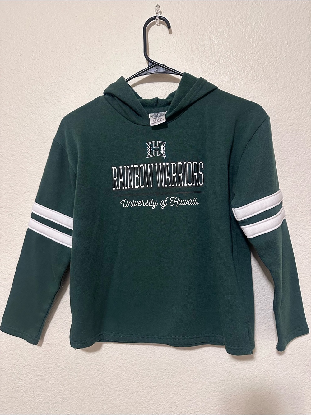 University of Hawaii Rainbow Warriors Green Hooded Kids